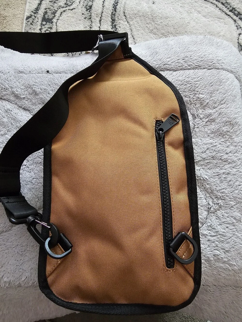 True Religion Tan & Black Crossbody Sling Bag
